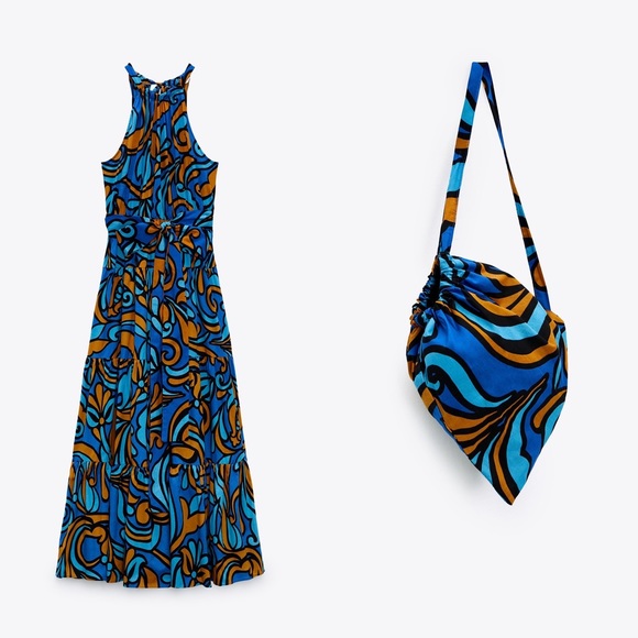 NWT Zara Printed Dress Size XS - Picture 9 of 11